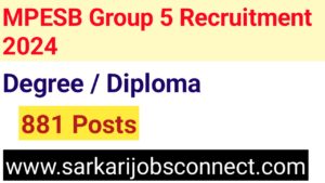 MPESB Group 5 Recruitment 2024 : Paramedical and Nursing Staff