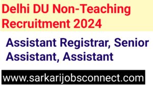 Delhi DU Non-Teaching Recruitment 2024